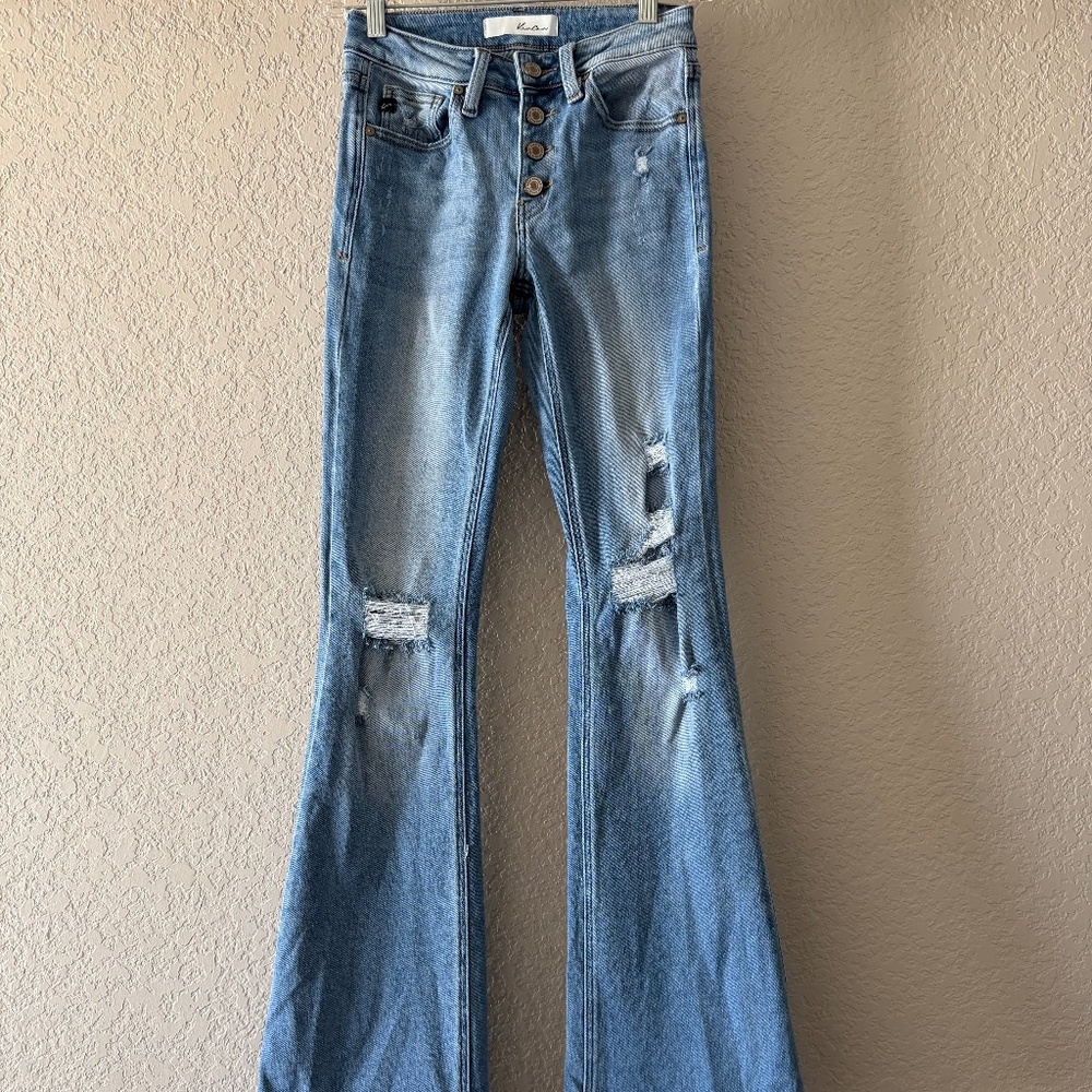 Kancan Distressed Bootcut Jean